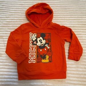 Disney Kids Hoodie in Bright Orange with Mickey Design